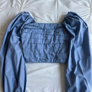 Abercrombie & Fitch Cropped Blue Top